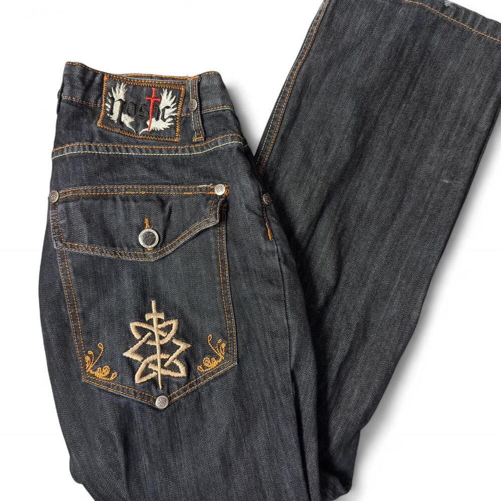 Nostic Men's Navy and Black Jeans